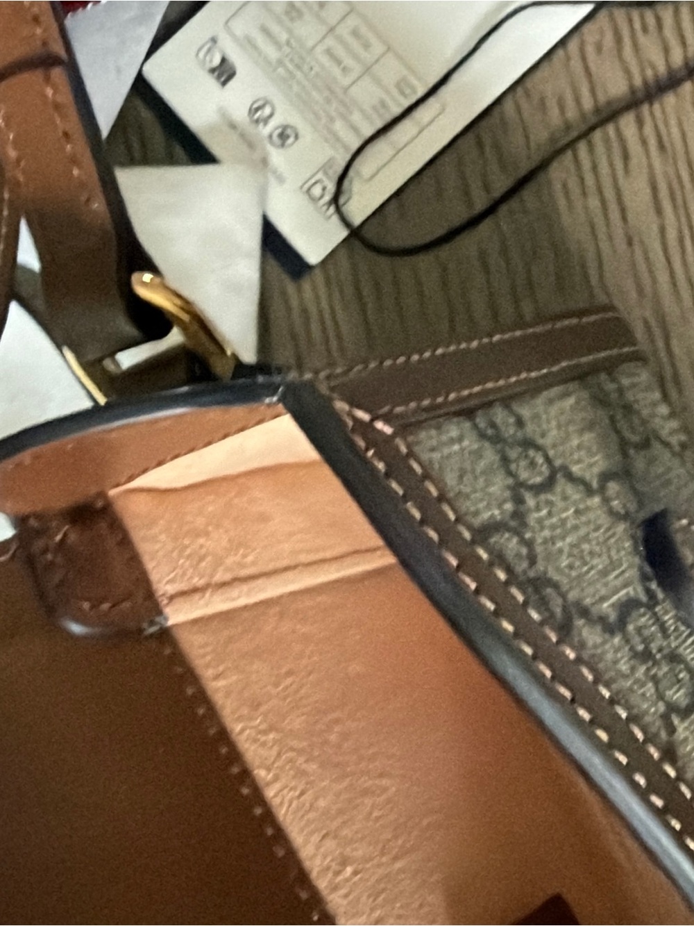 Gucci Brown GG Canvas Leather Horsebit Crossbody - Picture 8 of 9